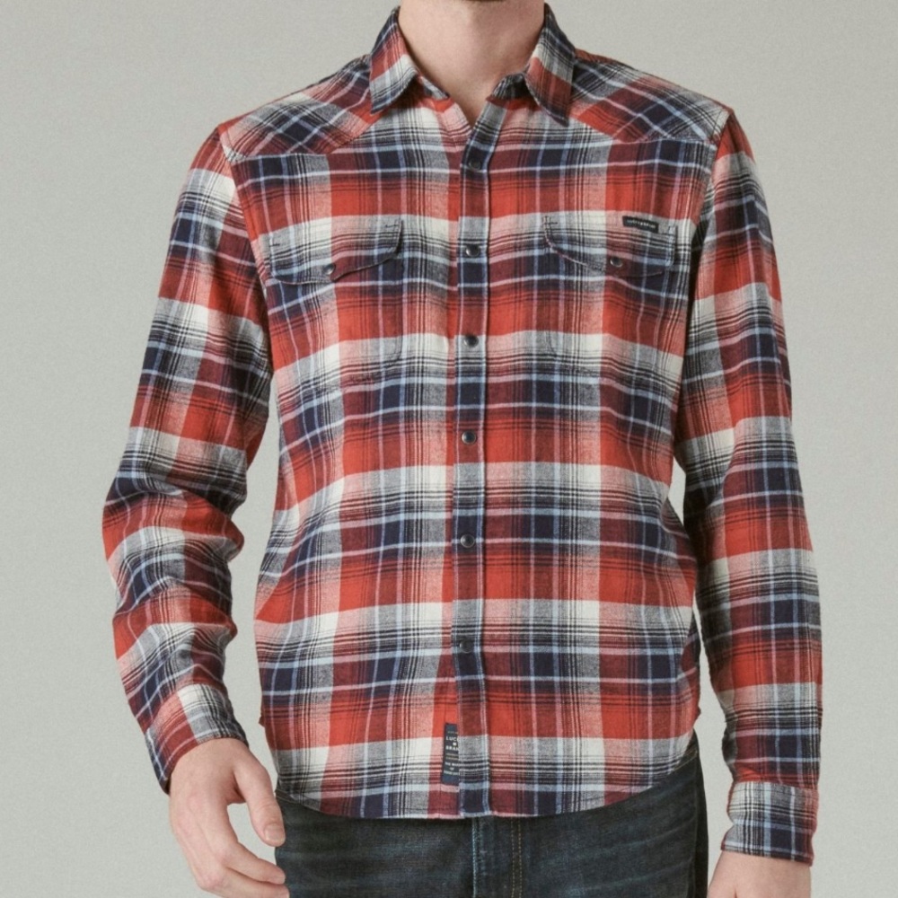 NWT Lucky Brand Men’s Button Down Flannel